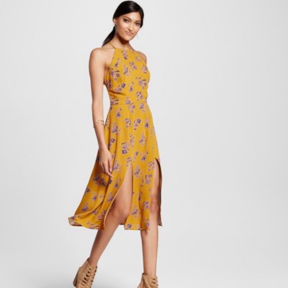 Floral slit dress